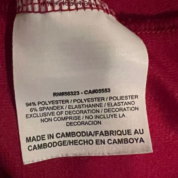 Nike Golf Mens Red Quarter Zip Dri Fit Long Sleeve Shirt Lightweight Large EUC - Picture 7 of 8